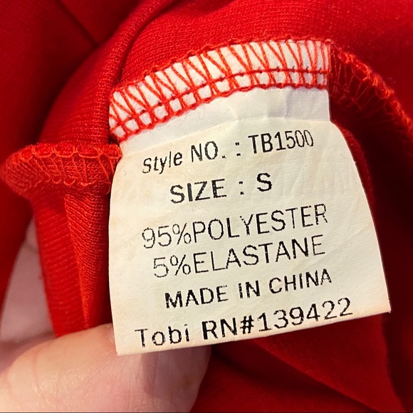 Sexy Open Front Little Red Dress by Tobi - Picture 7 of 7